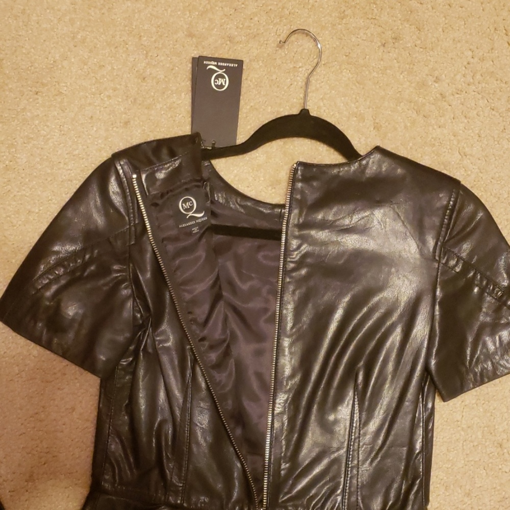 Alexander Mcqueen NWT real leather structured badazz dress SEE MEASUREME… - Picture 6 of 16